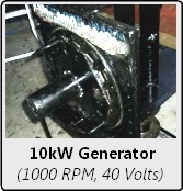 10 kW Axial Flux Pancake Generator for 2-Blade Wind Turbine
