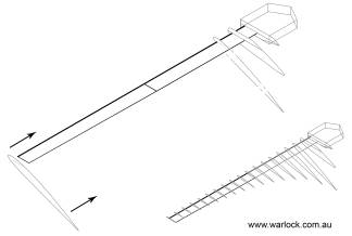 Create a root using a solid piece of plastic or sheet metal with a thin rod to align the crosshairs drawn on each section.