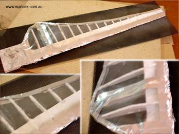 Seal the acetate sheet with aluminium tape (or waterproof tape).